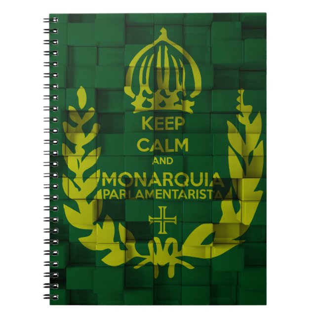 Caderno Keep Clam and Monarquia Parlamentarista (Frente)