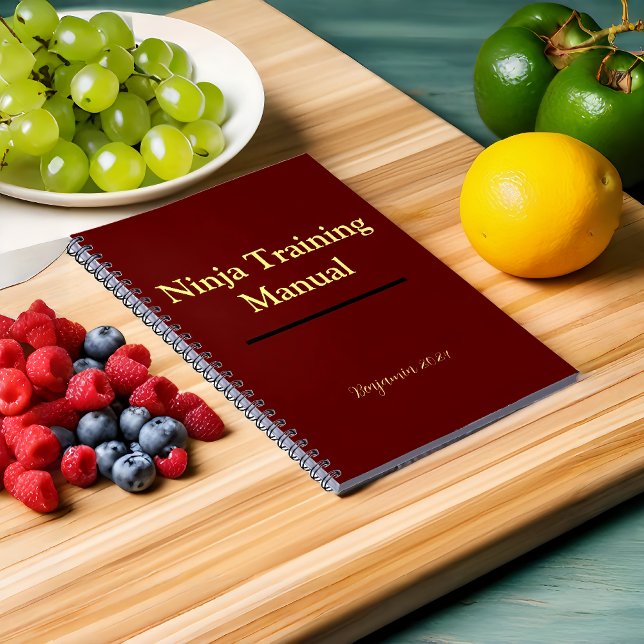 Caderno Manual de Treinamento Ninja Pessoal Vermel (Criador carregado)