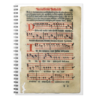 Caderno medieval da contagem da música