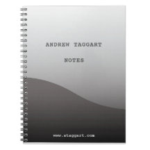 Caderno minimalista com design simples das cinzas