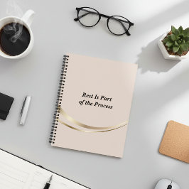 Caderno Minimalista Rosa Bege Dourado