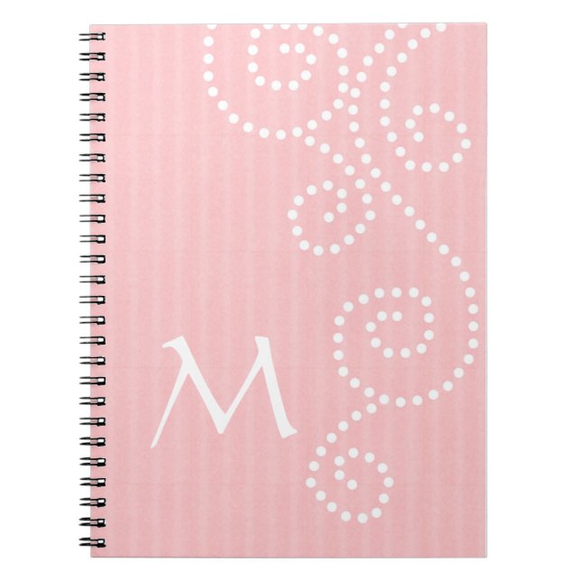 Caderno Monogrammed da arte das bolinhas (Frente)