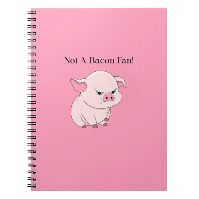 Caderno Não é Fã de Bacon (Frente)