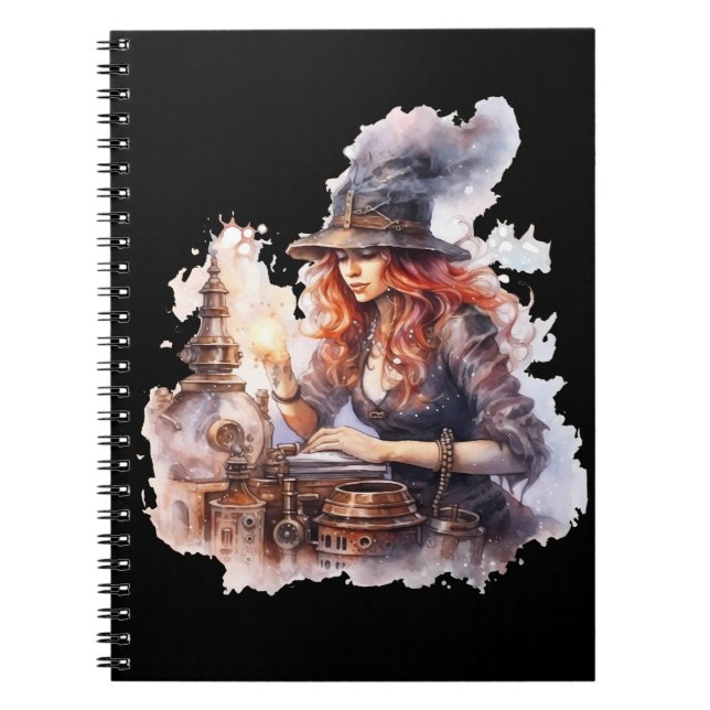 Caderno (Notebook) Halloween Steampunk (Frente)