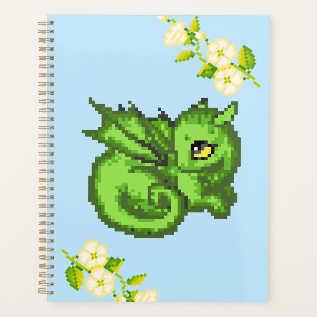 Caderno ou planejador de dragão bebê (Frente)