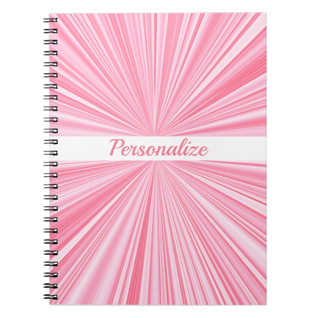 Caderno Personalizado Abstrato Rosa Incrível (Frente)