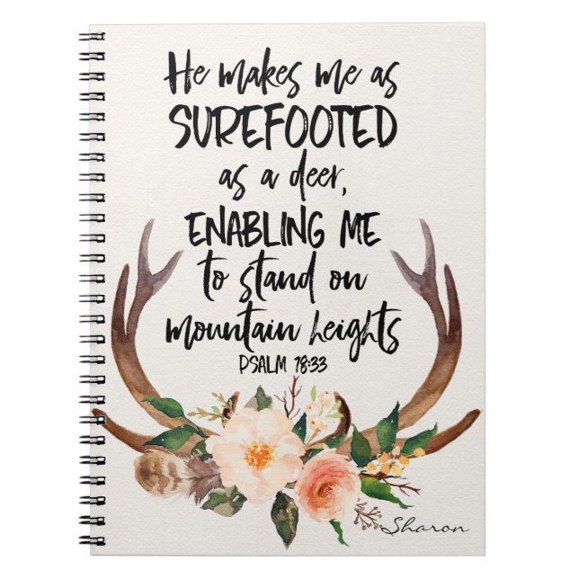 Caderno personalizado citações da bíblia (Frente)