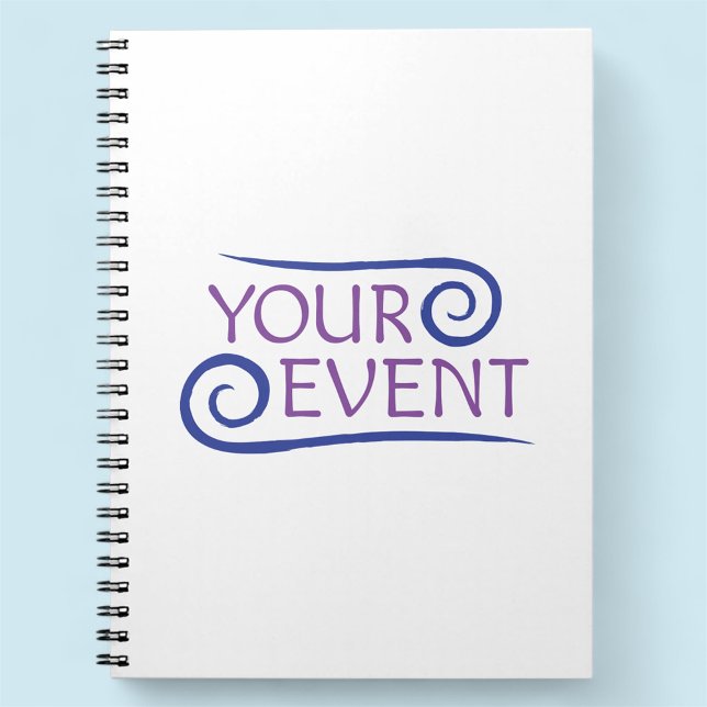Caderno personalizado com espiral e logotipo do ev (MISOOK White Spiral Notebook with Logo)