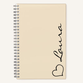 Caderno Personalizado com Nome em Letra Coração