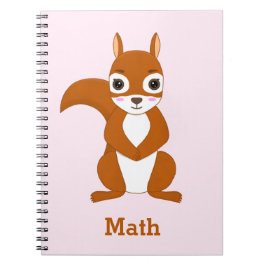 Caderno Personalizado com Padrão de Esquilo