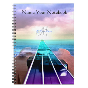 Caderno personalizado da música da guitarra baixa