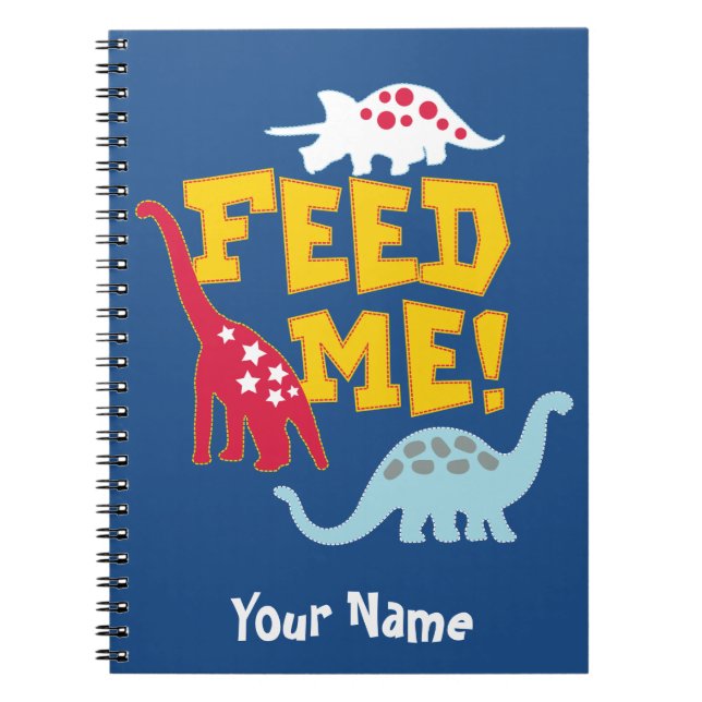 Caderno Personalizado de Dinossauro Engraçado para (Frente)
