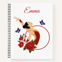 Caderno personalizado de ginasta