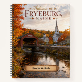 Caderno Personalizado de Outono em Fryeburg Maine
