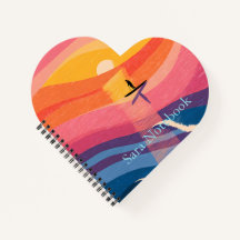 Caderno Personalizado de Paddle Board ao Pôr do So