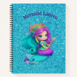 Caderno Personalizado de Sereia para Crianças