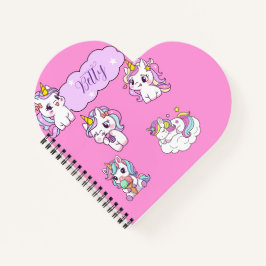 Caderno Personalizado de Unicórnio Fofo