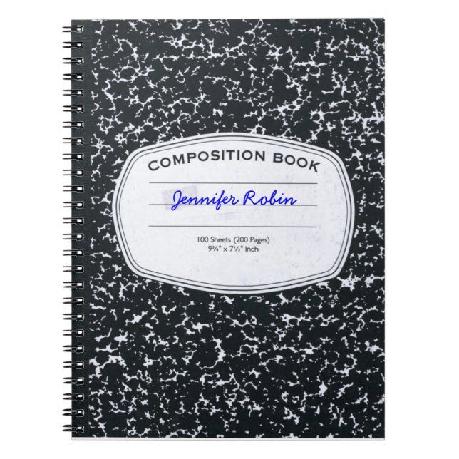 Caderno personalizado do estilo da composição (Frente)