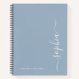 Caderno Personalizado Minimalista Nome Espiral 