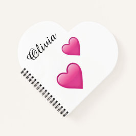 Caderno Personalizado Olivia Emoji Corações