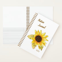 Caderno personalizável com esboço espiral de giras