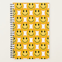 Caderno Planejador Emoji Rosto Feliz Amarelo
