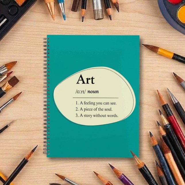Caderno Planejador Estilo Dicionário de Arte (Fully customizable notebook planner for art lovers)