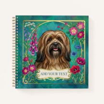 Caderno Quadrado Personalizado Lhasa Apso Sable