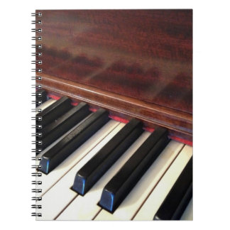 Caderno que caracteriza o piano