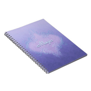 Caderno roxo extravagante do Diário