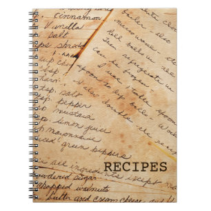 Caderno velho das receitas da família