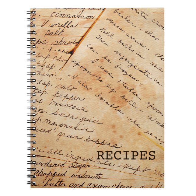 Caderno velho das receitas da família (Frente)