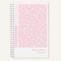 Caderno Vertical com Paleta Floral Ditsy Rosa