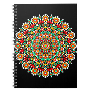 Cadernos Coloridos com Padrão de Mandala Boho Pont