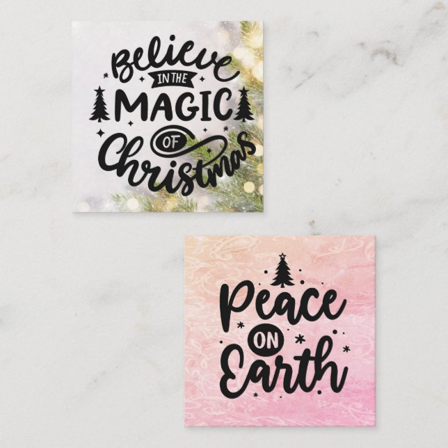 Cadernos de cartão para cartões feitos à mão Natal (Frente/Verso)