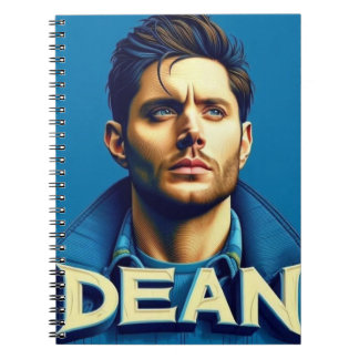 Cadernos Dean em fundo azul