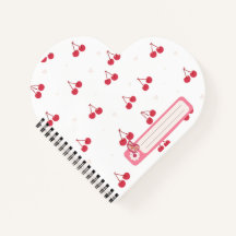 Cadernos e Diários Escolares Cherry Hearts para Me