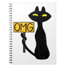 Cadernos engraçados "OMG" do Bad Boogie -O Gato-