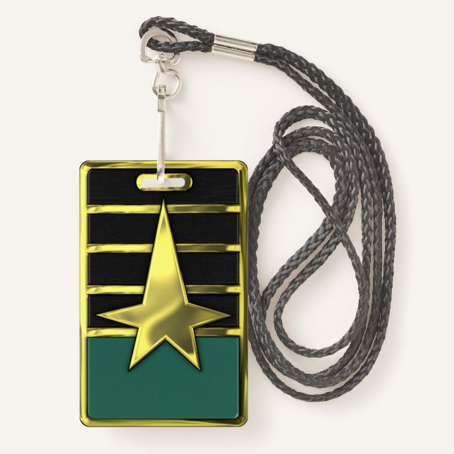 Cadet Corps Crachá TEAL Nametag (Frente com cordão)