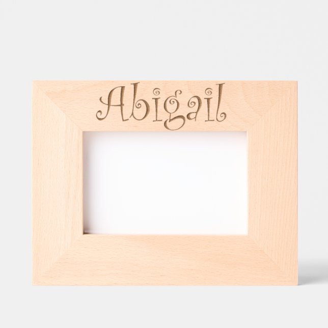 Cadre Photo Bébé "Abigail" – Cadeau de Naissance (Front)