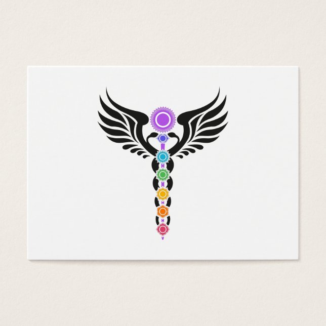 Caduceus - Serpente Ala- Kundalini - 7 Chakras (Frente)