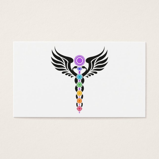 Caduceus - Serpente Ala- Kundalini - 7 Chakras (Frente)