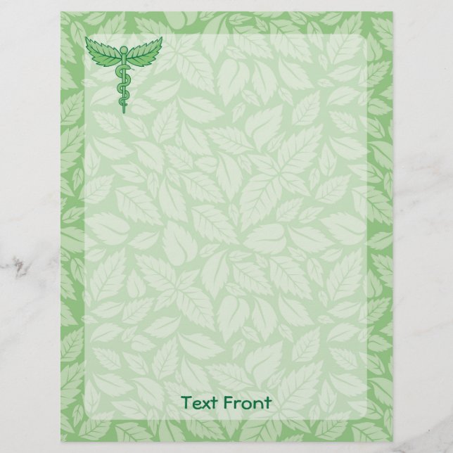 Caduco com Folheto de Fundo das Folhas (Frente)