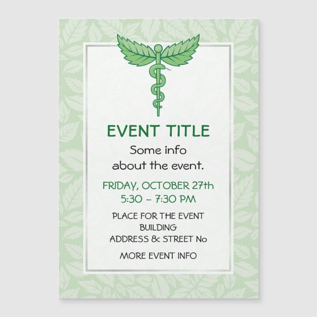 Caduco com fundo de folhas (Frente)