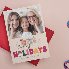 Cães bonitinhos e coloridos cartões de férias mode