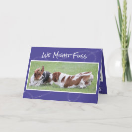 Cães bonitos & engraçados do cartão w/Basset do