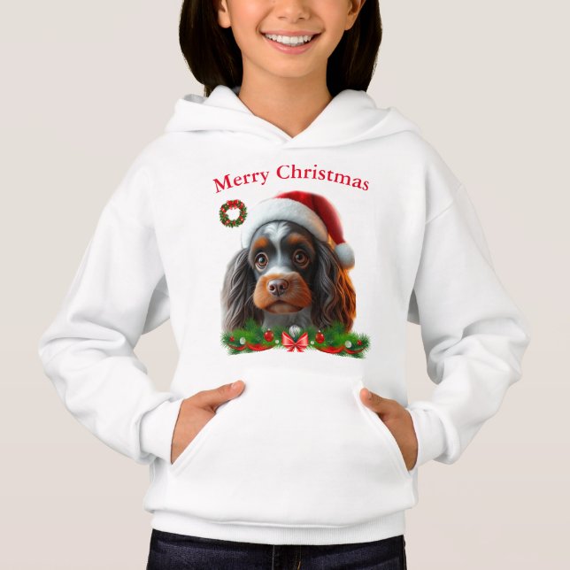 Cães bonitos T-shirts de Natal (Frente)