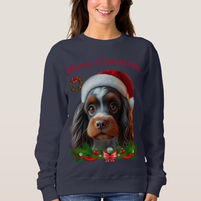 Cães bonitos T-shirts de Natal (Frente)