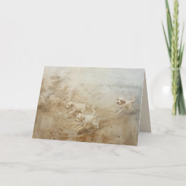 Cães - Cartão de Cumprimentos Dobrado