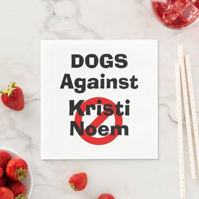 Cães Contra Guardanapo de Papel Kristi Noem (Insitu)